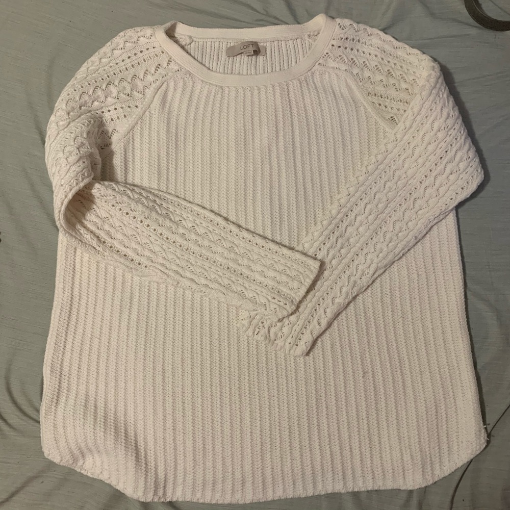 Loft Cable Knit and Crochet Sweater